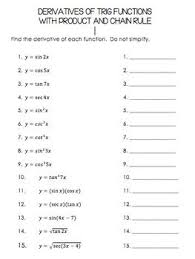By cassandra runon november 01, 2020in free printable worksheets261 views. Derivatives Of Trig Functions Worksheet And Sticker Graphic Organizer Ap Calculus Calculus Basic Algebra Worksheets