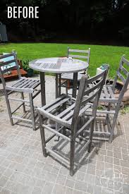 refinish outdoor wood furniture easy