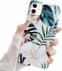 For iphone 11 11pro max 11. Vonzee Back Cover For Iphone 11 Case For Girls Green Leaves With White Brown Flowers Pattern Design Case Cover Vonzee Flipkart Com