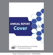 Blue Annual Report Title Page Sample Stock Vector Royalty Free