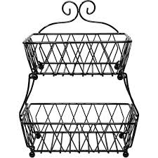 Sorbus Kitchen Black Metal Wire Basket