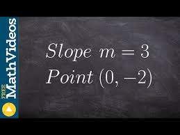 Finding The Equation Of A Line Given A