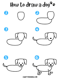 how to draw a dog for kids easy