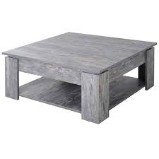 Homcom 2 Tier Wood Coffee Table Grey
