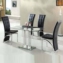 jet small clear glass dining table with