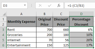 calculate percene