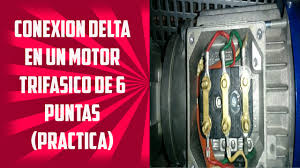 conexión delta en un motor trifásico de