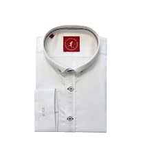 Tailored Fit White Cotton Shirt With Button Down Collar