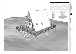 modern a frame cabin house plan with