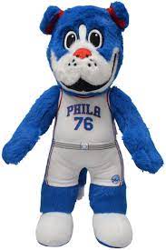 The philadelphia 76ers today introduced their new team mascot, franklin, at the franklin institute in philadelphia, where more than 300 area children welcomed sixers fan's best friend. franklin,. Amazon Com Bleacher Creatures Philadelphia 76ers Franklin 10 Plush Figure A Mascot For Play Or Display Toys Games