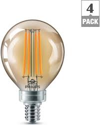 Here S A Great Deal On Philips 40 Watt Equivalent G16 5 Dimmable Vintage Edison Led Globe Light Bulb Candelabra Base Amber Warm White 2200k 4 Pack