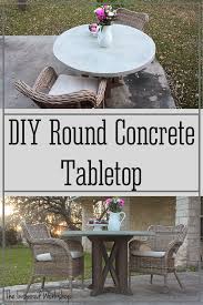 Diy Round Concrete Table Top The