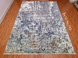 hand knotted wool viscose floor carpet