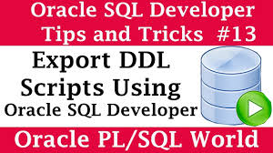 how to export ddl scripts in sql