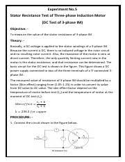 three phase induction motor dc test