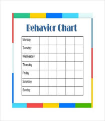 free printable behavior chart 8 free
