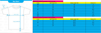 How To Use Size Chart Cheap T Shirt Printing Singapore