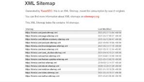 how to fix issues with sitemap xml evisio