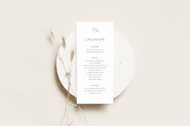 Wedding Menu Place Cards Menus Personalised Guest Names Modern - Etsy