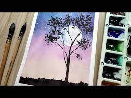 How To Paint A Simple Tree Watercolor