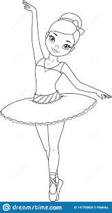 Ballerina coloring sheet creative images. Ballerina Coloring Page Stock Vector Illustration Of Ballerina 147703826