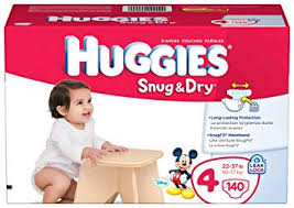 Huggies Snug Dry Diapers Size 4 Giant Pack 140 Count