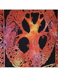 celtic tree of life tapestry wall