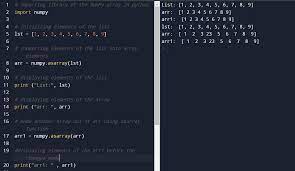 convert python list to numpy arrays