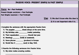Passive voice examples past simple. 246 Free Passive Voice Worksheets