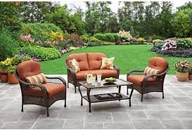 Check out bizrate for great deals on popular brands like ashley, cosco and lifetime. Amazon Com Patio All Weather Outdoor Furniture Set That Seats 4 Comfortably For Enjoying Campfires In The Back Yard Or Around The Pool Or Deck Garden Outdoor