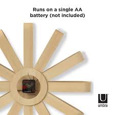 Umbra Ribbonwood Wall Clock 20 25in