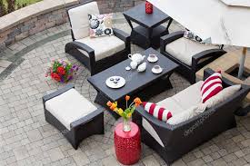 cozy patio furniture on luxury outdoor