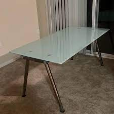 Galant Glass Desk Ikea For In