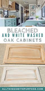 how to bleach and white wash oak cabinets