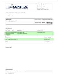Ready To Use Template Creating Invoices Using Tx Text Control