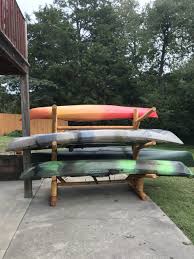 6 place kayak rack double sided kayak