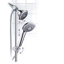 It features classic styling and 9 spray setting options for a wide range of shower experiences. Hotel Spa 30 Setting 3 Way Fixed Handheld Shower Head Combo With An Instant Mount Drill Free Height Angle Adjustable Slide Bar Chrome Walmart Com Walmart Com