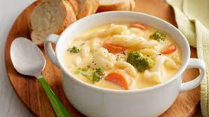 cheesy pasta vegetable soup recipe