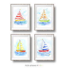 nautical nursery decor sailboat art