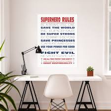 Superhero Rules Poster By Kitchen Bath