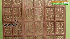 Brown Mango Wood Wooden Partition Room