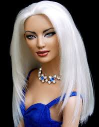 A Tonner Carrie &#39;Ready to Wear&#39; repaint, rerooted with platinum Saran hair. - blue-02