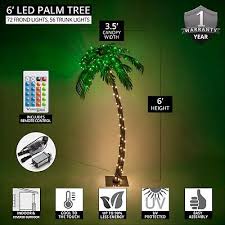 Curved Led Lighted Palm Tree Home Patio