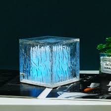 7 Color Rgb Table Desk Lamp Ice Block