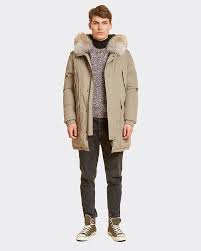 Cotton Parka With Quilted Lining And Coyote Fur Hood