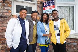 In february 2020, coronation street's twitter account shared a clip of her announcing that she was back filming on set. Coronation Street Long Running British Soap Introduces Its First Black Family The New York Times