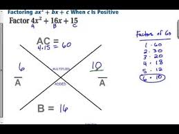 factoring using the x method part 1