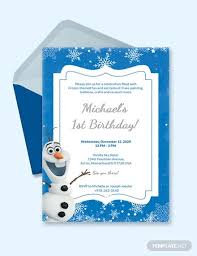 frozen birthday invitation templates