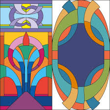 Art Deco Vector Colored Geometric