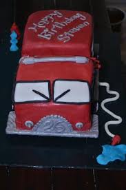 Cut cakes and arrange pieces on platter as shown in diagram (template can be found under the tips below), attaching pieces with thin layer of red frosting, to form fire engine. Gluten Free Fire Truck Cake With Working Lights Picture Of By Grace Cakes Bay City Tripadvisor